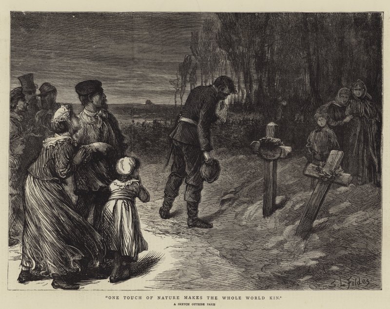Een Aanraking van de Natuur Maakt de Hele Wereld Familie door Samuel Luke Fildes