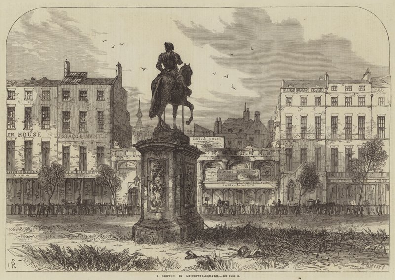 Een Schets in Leicester-Square door Samuel Read