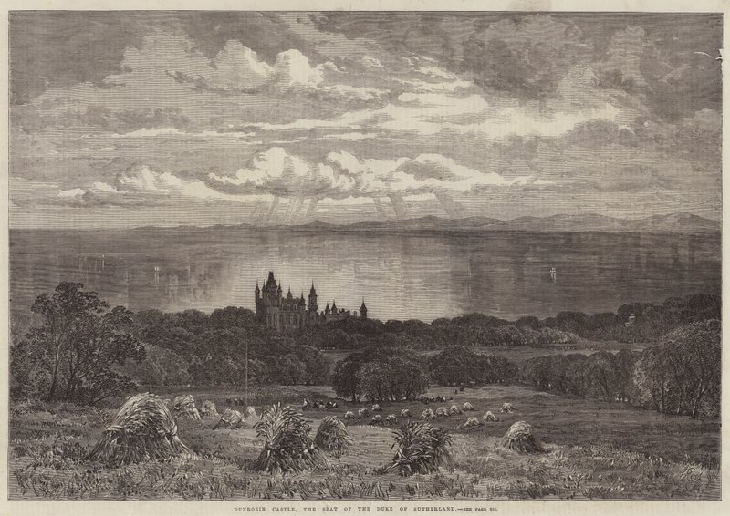Dunrobin Castle, de zetel van de hertog van Sutherland door Samuel Read