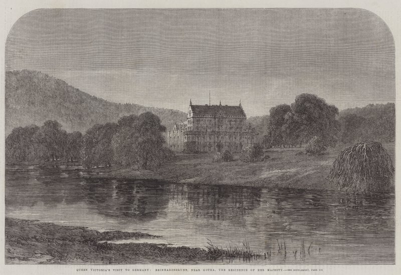 Bezoek van koningin Victoria aan Duitsland, Reinhardsbrunn, nabij Gotha, de residentie van Hare Majesteit door Samuel Read