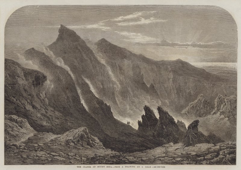 De krater van de Etna door Samuel Read