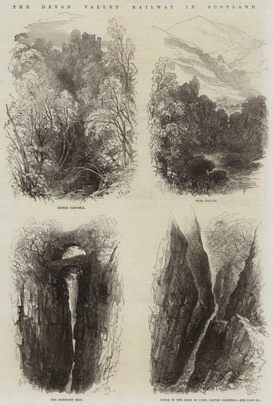 De Devon Valley Railway in Schotland door Samuel Read