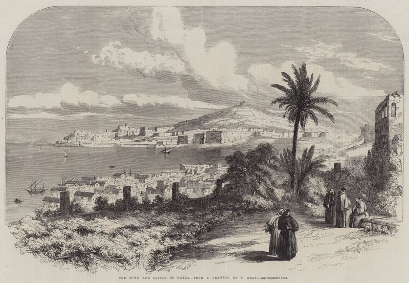 De Stad en het Kasteel van Gaeta door Samuel Read