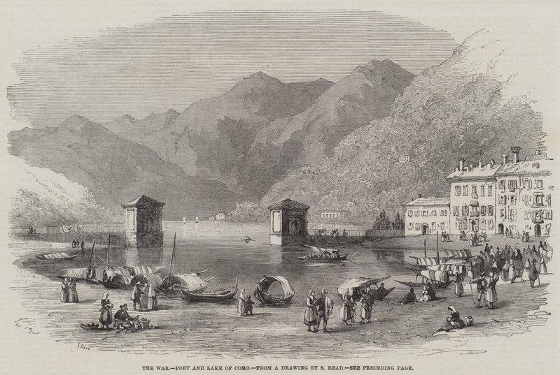 De Oorlog, Haven en Meer van Como door Samuel Read