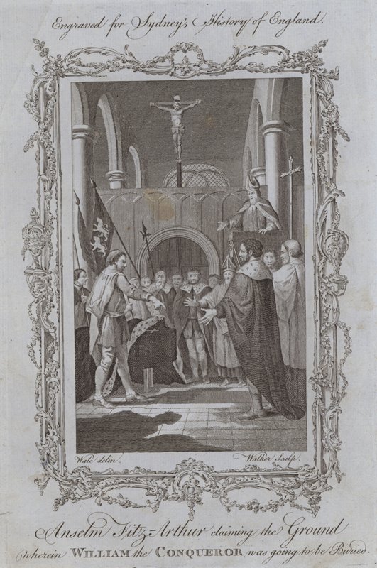 Anselm Fitz-Arthur claimt de Grond waar Willem de Veroveraar begraven zou worden door Samuel (after) Wale