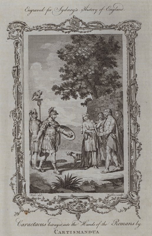 Caractacus verraden aan de Romeinen door Cartismandua door Samuel (after) Wale