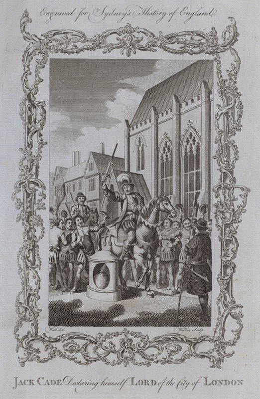 Jack Cade verklaart zichzelf heer van de stad Londen door Samuel (after) Wale