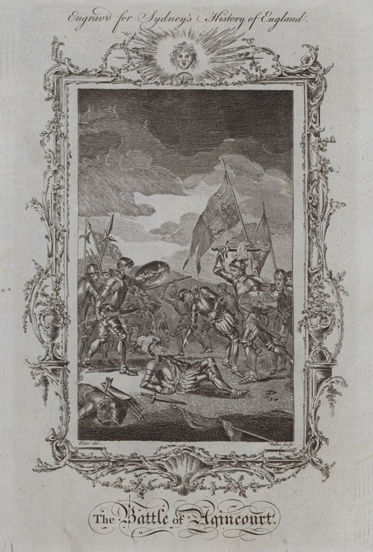 De Slag bij Agincourt door Samuel (after) Wale