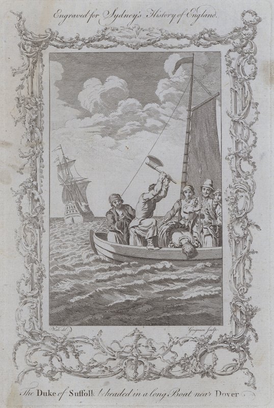 De Hertog van Suffolk onthoofd in een lange Boot nabij Dover door Samuel (after) Wale