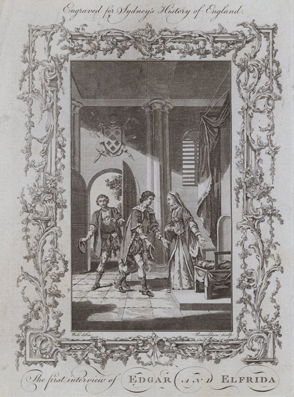 De eerste ontmoeting van Edgar en Elfrida door Samuel (after) Wale