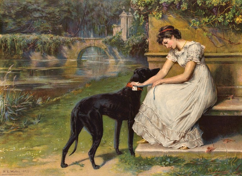 Boodschapper van de liefde door Samuel Edmund (after) Waller