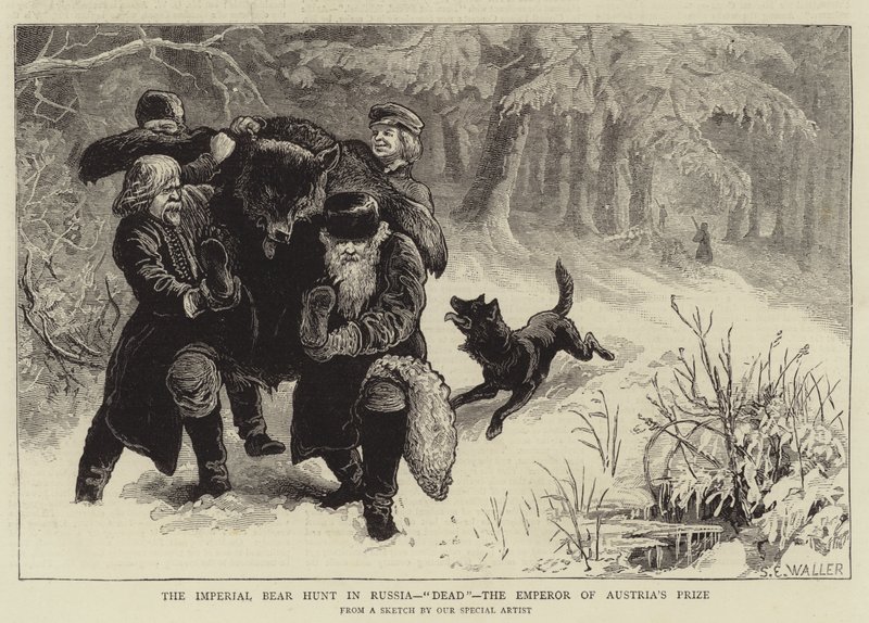 De Keizerlijke Berenjacht in Rusland, Dood, de Prijs van de Keizer van Oostenrijk door Samuel Edmund Waller