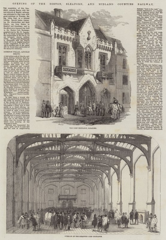 Opening van de Boston, Sleaford en Midland Counties Railway door Samuel Read