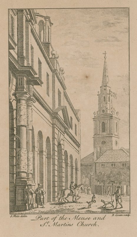 Deel van de Maas en de Sint-Maartenskerk door Samuel Wale