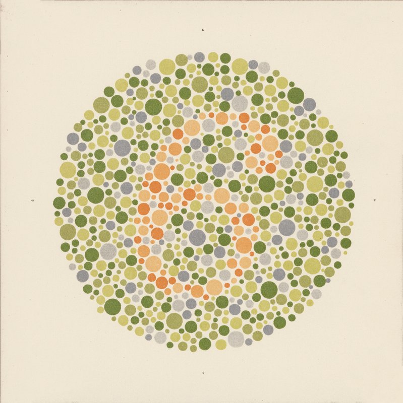 Ishihara kleurentest om kleurenblindheid te detecteren door School Japanese
