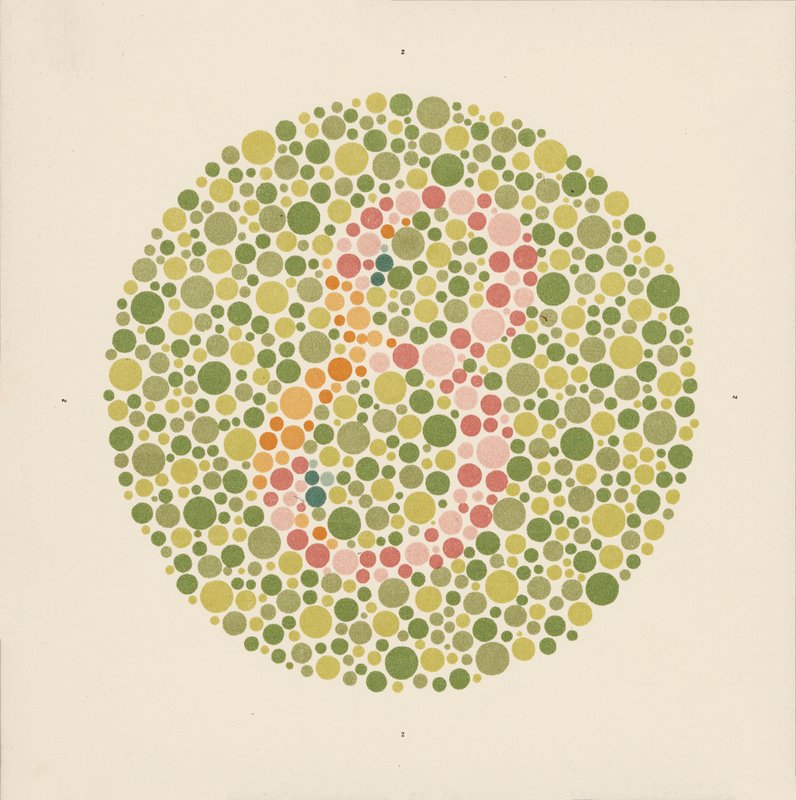 Ishihara kleurentest om kleurenblindheid te detecteren door School Japanese