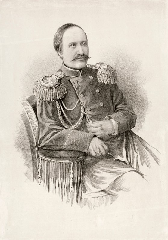 Graaf Nikolai Ignatiev, Russische soldaat, politicus en diplomaat (gravure) door School Russian