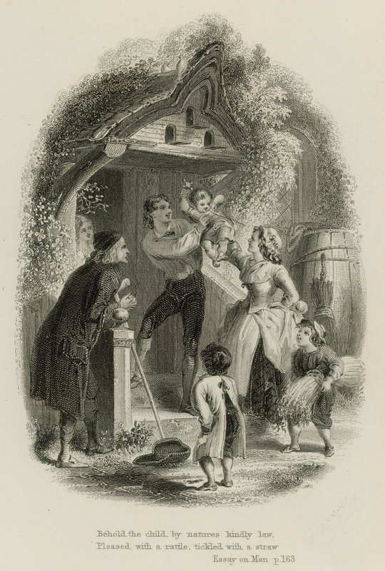 Scène uit Essay on Man, door Alexander Pope door Scottish School