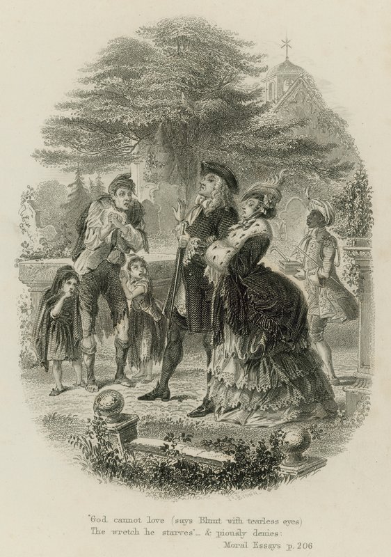 Scène uit Moral Essays, door Alexander Pope door Scottish School