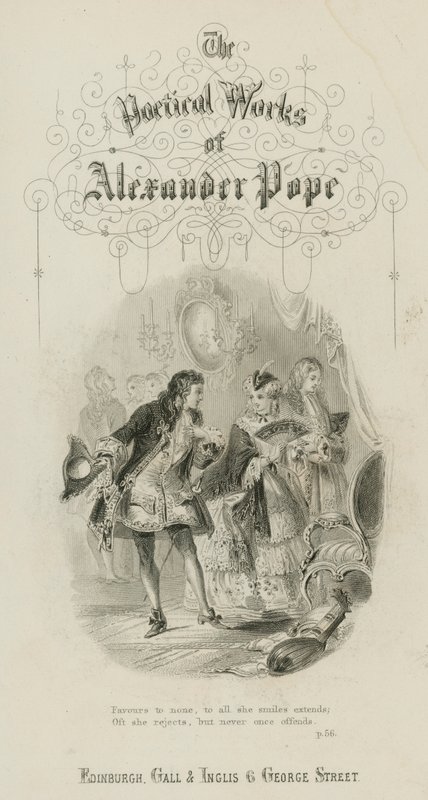 Scène uit The Rape of the Lock, door Alexander Pope door Scottish School