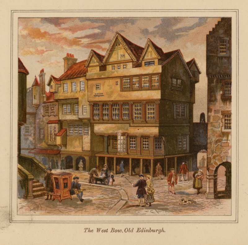 The West Bow, Oud Edinburgh door Scottish School