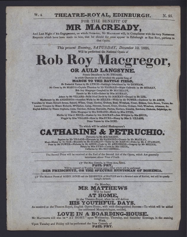 Theaterprogramma voor het Theatre Royal, Edinburgh door Scottish School
