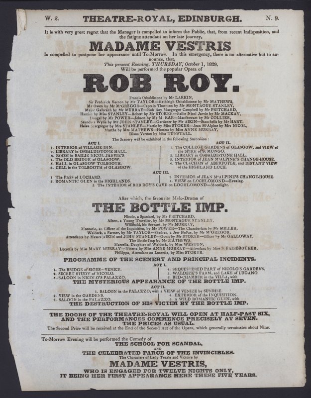 Theaterprogramma voor het Theatre Royal, Edinburgh door Scottish School