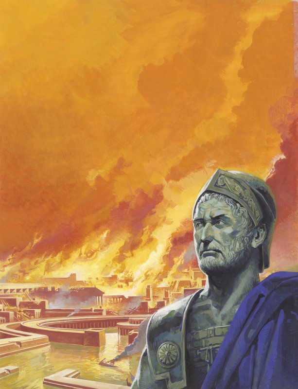 Hannibal met Carthago in vlammen door Severino Baraldi