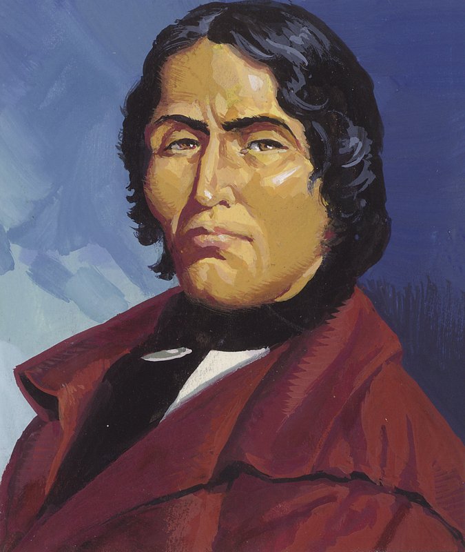 Tecumseh (gouache op papier) door Severino Baraldi