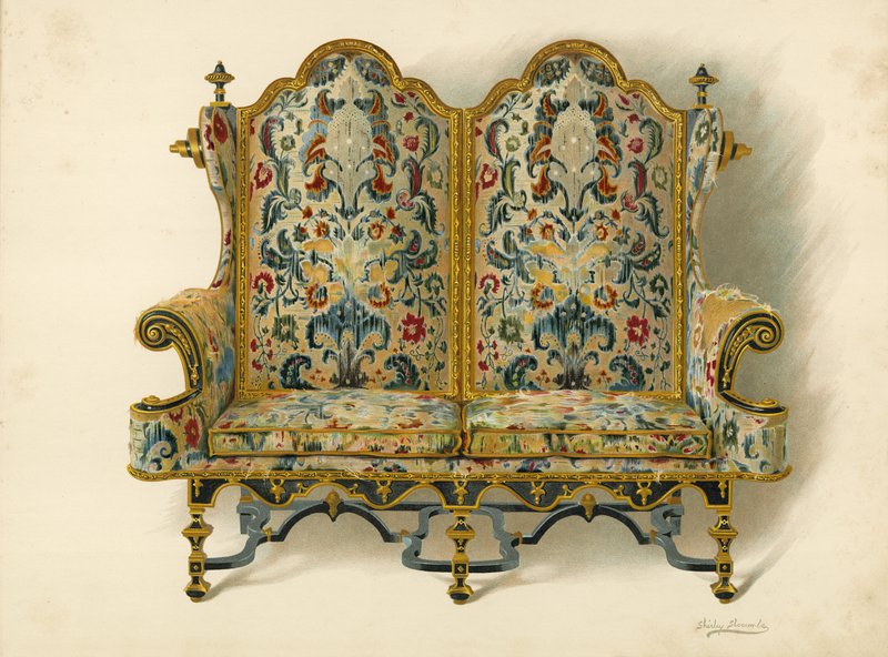 Bank, eigendom van de hertog van Leeds (chromolitho) door Shirley Charles Llewellyn Slocombe