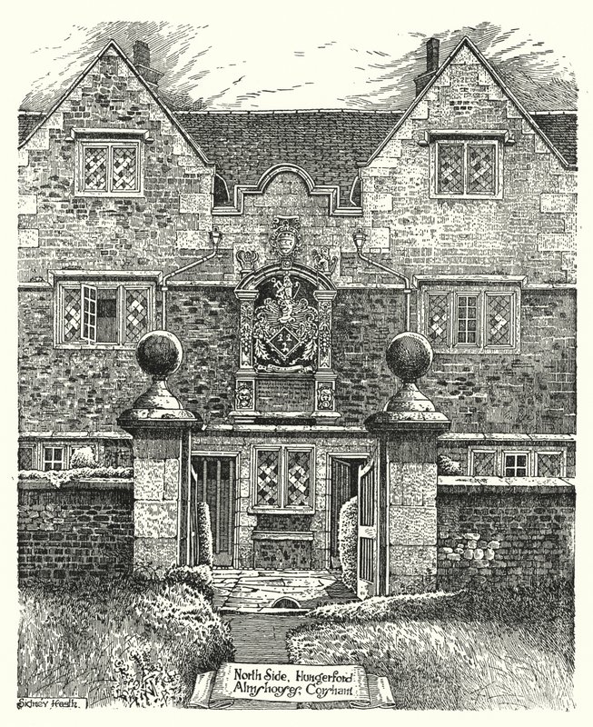 Noordzijde, Hungerford Almshouses, Corsham door Sidney Heath