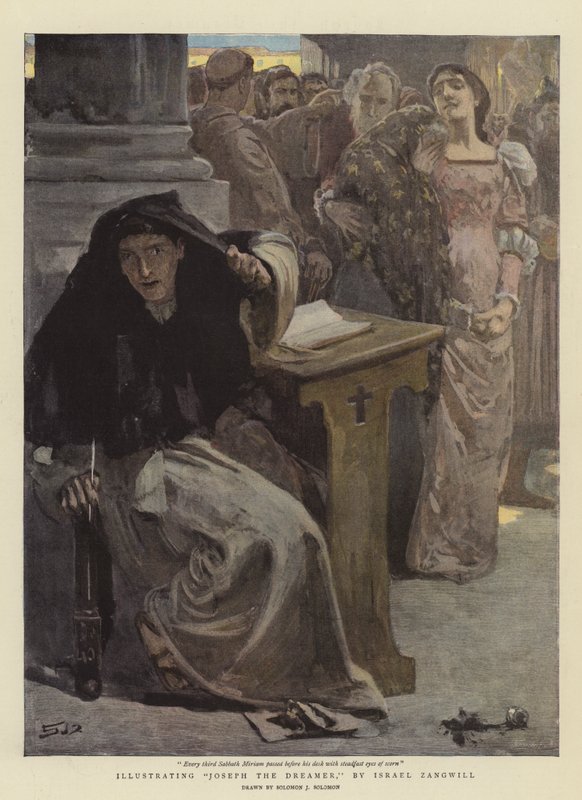 Illustratie van Jozef de Dromer, door Israel Zangwill door Solomon Joseph Solomon
