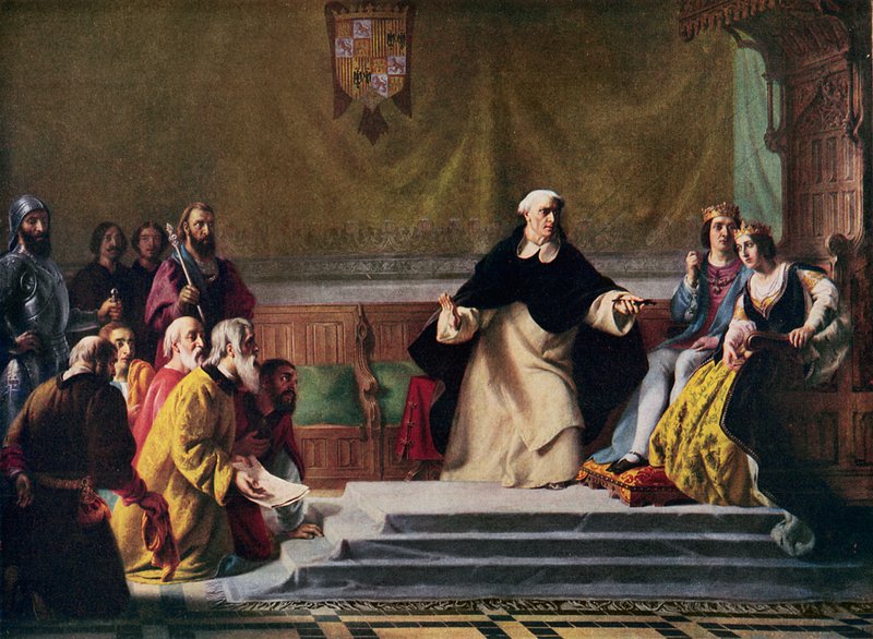 De verdrijving van de Joden uit Spanje, 1492, illustratie voor "Hutchinson