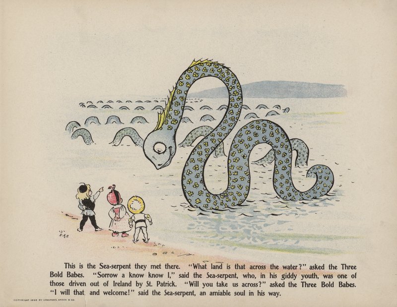 Illustratie voor Verdere Daden van de Drie Stoute Babes (kleurenlitho) door Sophia Rosamond Praeger