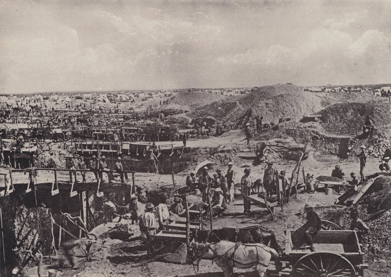 Scènes uit de Oude Dagen, Droog Sorteren in 1872 door South African Photographer