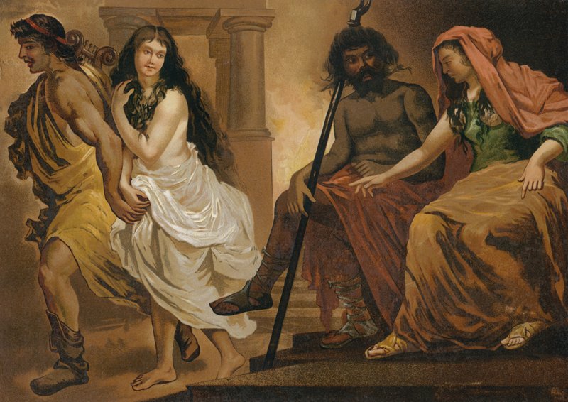 Orpheus probeert Eurydice uit de onderwereld te halen door Spanish School