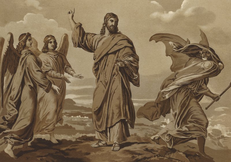 Satan probeert Christus te verleiden door Spanish School