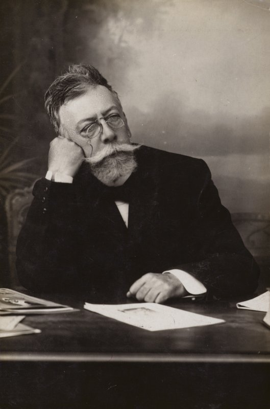 Angel Guimera (1845-1924), Spaans dramaturg (z/w foto) door Spanish Photographer