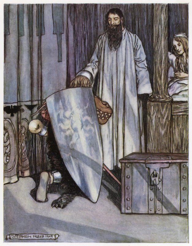 Illustratie voor Siegfried de Drakendoder door Stephen Reid