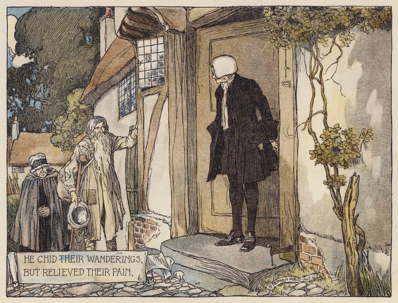 Illustratie voor The Deserted Village door Oliver Goldsmith door Stephen Reid