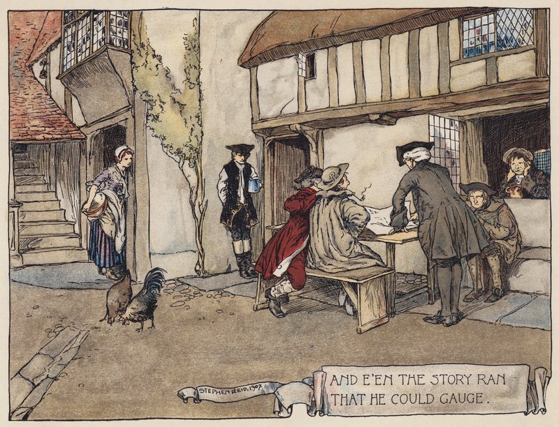 Illustratie voor The Deserted Village door Oliver Goldsmith door Stephen Reid