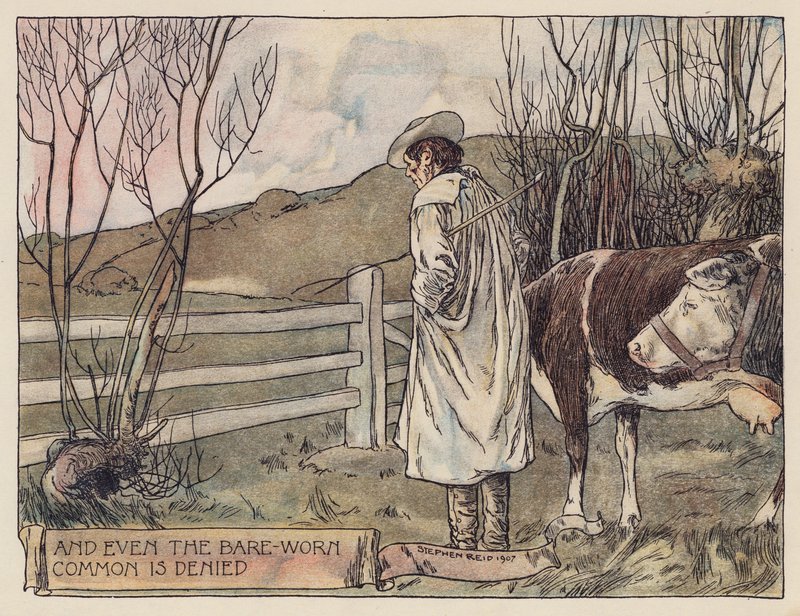 Illustratie voor The Deserted Village door Oliver Goldsmith door Stephen Reid