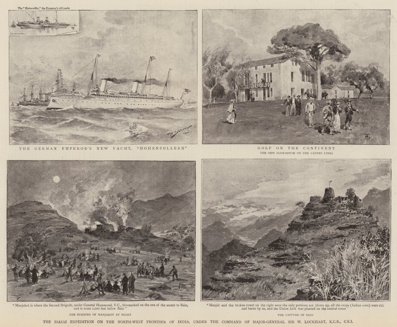 De Isazai-expeditie aan de noordwestelijke grens van India, onder bevel van generaal-majoor Sir W Lockhart door Stoewer Willy