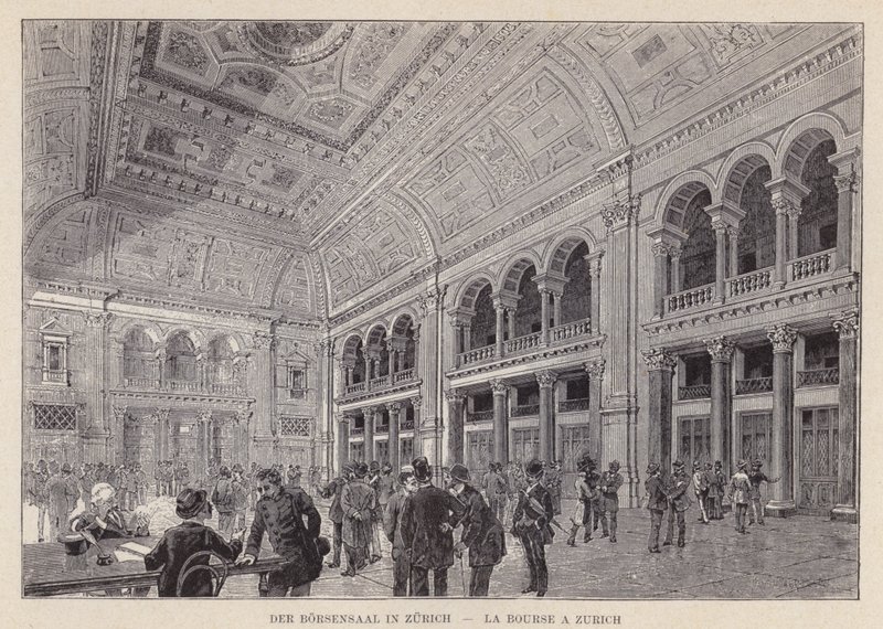 De Beurszaal in Zürich, De Beurs in Zürich door Swiss School