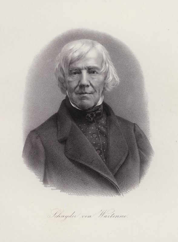 Franz Xaver Schnyder von Wartensee, Zwitsers componist (gravure) door Swiss School