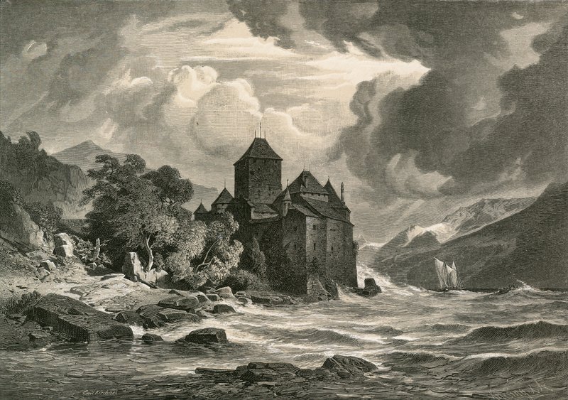 Het Kasteel van Chillon, Meer van Genève door Swiss School
