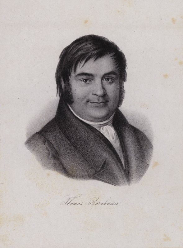 Thomas Bornhauser, Zwitsers theoloog (gravure) door Swiss School