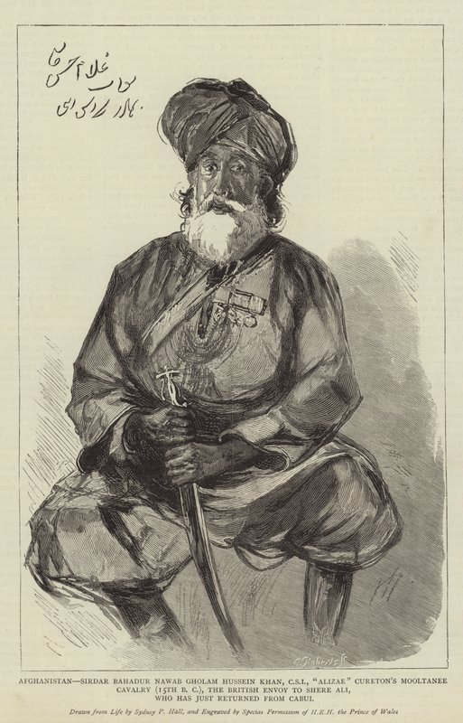 Afghanistan, Sirdar Bahadur Nawab Gholam Hussein Khan, CSI, Alizae Cureton