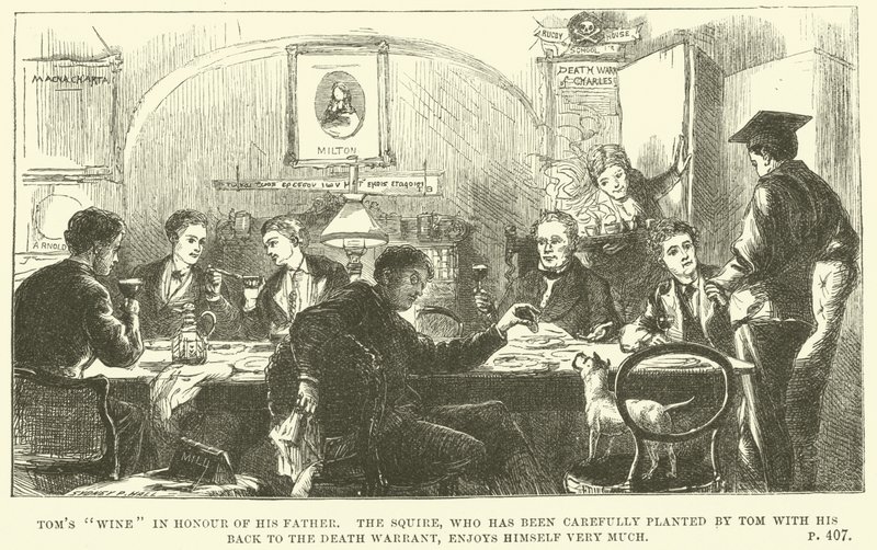 Illustratie voor Tom Brown in Oxford door Thomas Hughes door Sydney Prior (after) Hall