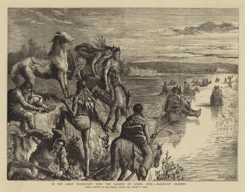 In het Grote Noordwesten met de Markies van Lorne, XVIII, Blackfoot Crossing door Sydney Prior Hall